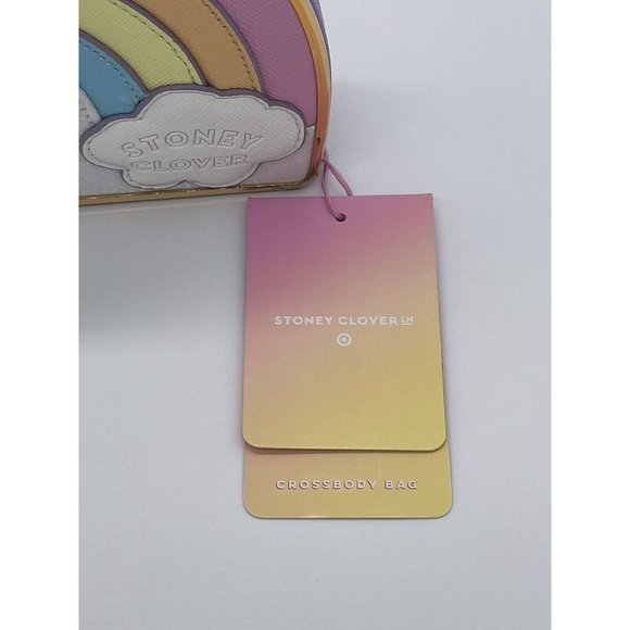 NWT Stoney Clover Ln x Target Purple Rainbow Crossbody Purse Clutch Gold Trim - Picture 4 of 8